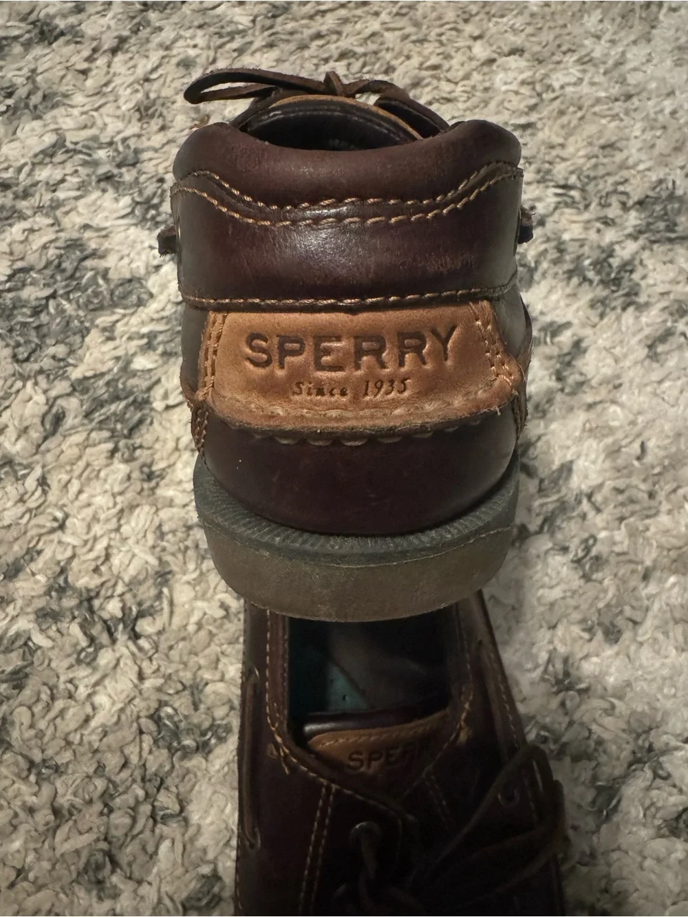 Sperry mako Men’s 9.5 Brown Leather Boat Shoes